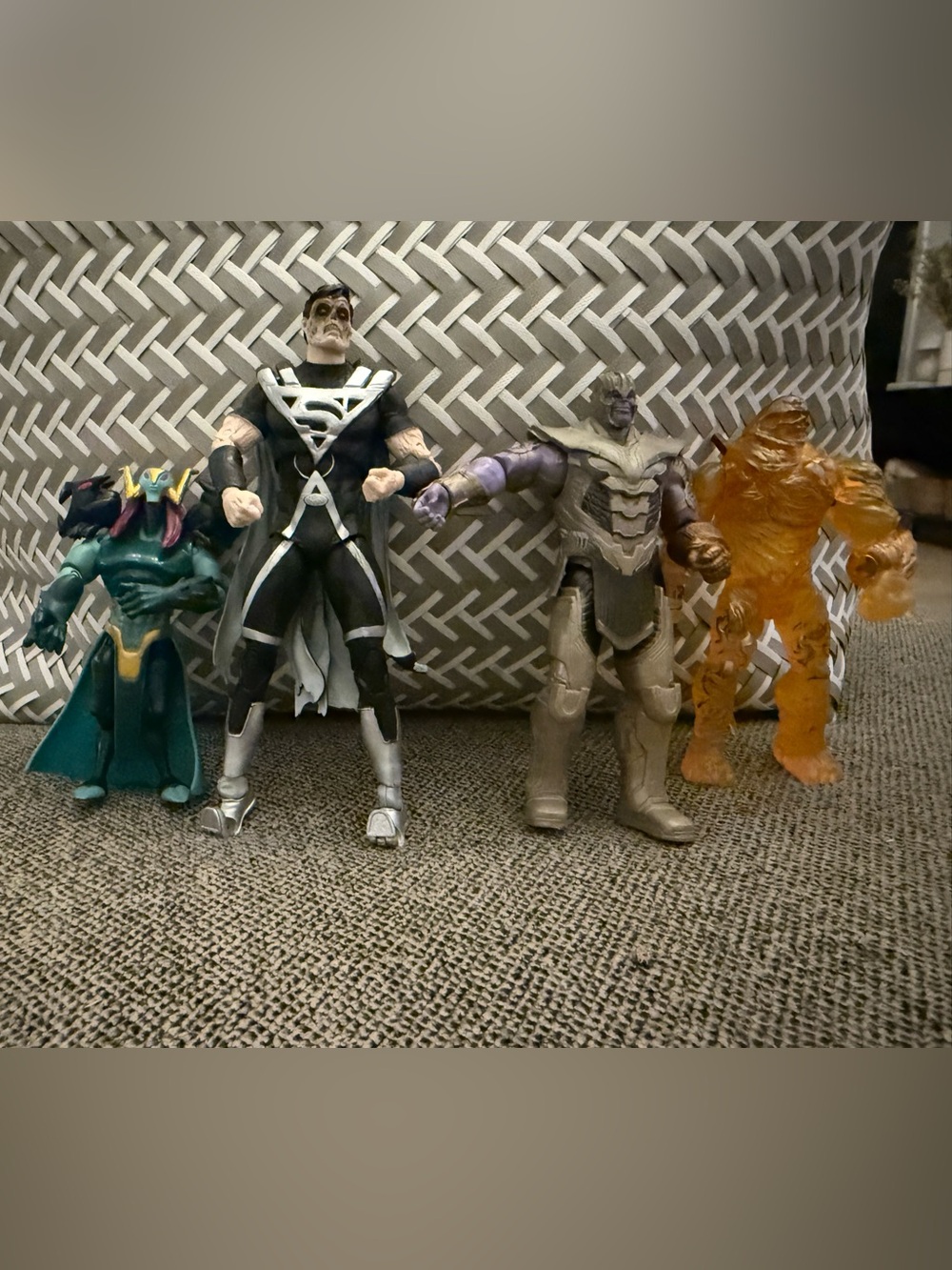 Marvel Action Figure Set - Black, Silver, Teal, Purple & Orange Characters